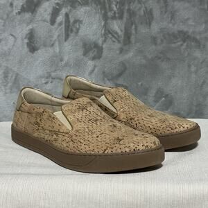 Johnston Murphy Elaine Cork Slip‎ On Loafter Shoes Womens 11 Tan Resortwear NWOB